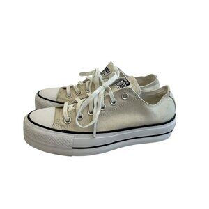 Converse Chuck Taylor All Star Lift Low-Top Platform Sneaker Shimmer Size 7